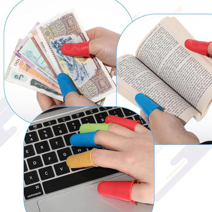 EZ LIVING 12Pcs Finger Protector for Cutting Vegetables, 4 Sets Silicone Finger Gloves for Guitar and Kitchen, 3 Sizes Included