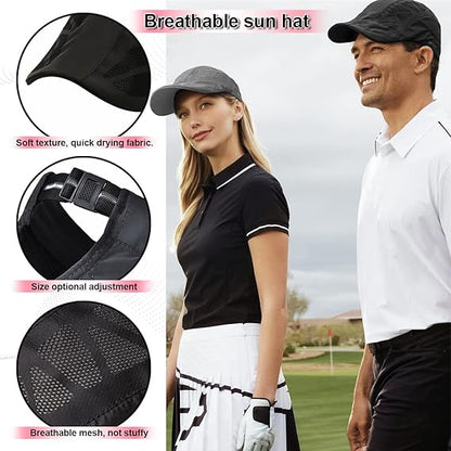 Hat for Men Woman Sports Cap Sun Hat Quick Drying Soft Polyester Fiber Adjustable for Unisex (Adjustable 56-60 cm)