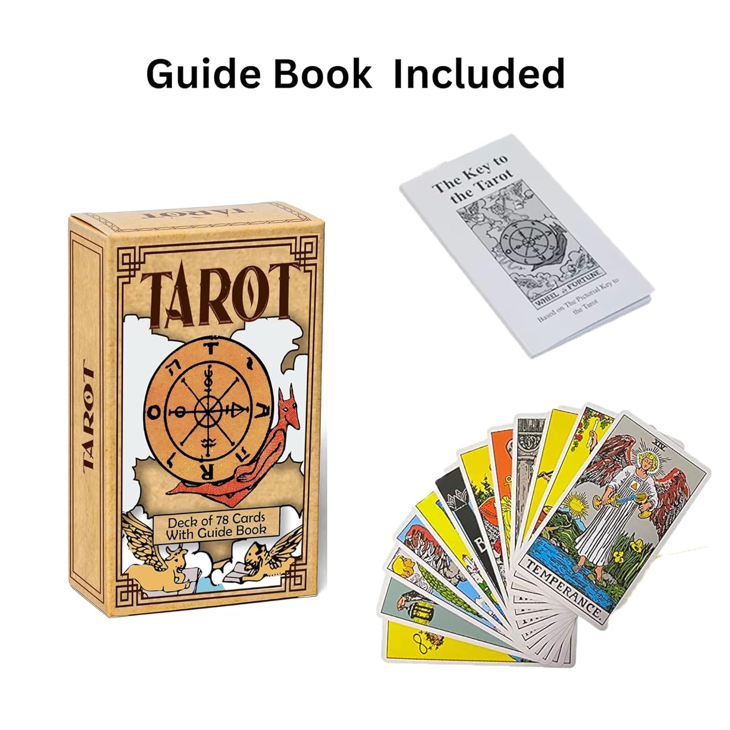 EZ LIVING Tarot Cards Original Deck for Fortune Telling with Guide Book, Rider Waite Tarot Deck for Beginners,Traditional Tarot Cards, Publish Year 1951
