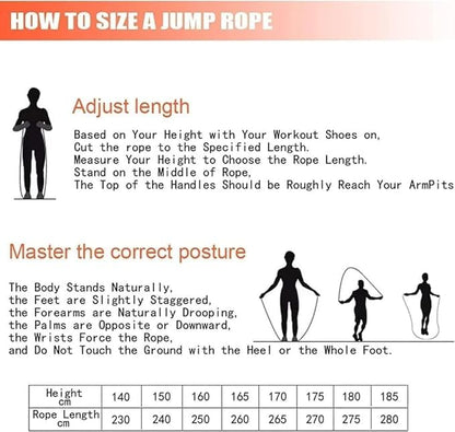 EZ LIVING Premium Freestyle Jump Rope | Adjustable 110-Inch Black Skipping Rope with Ergonomic Handles for Comfortable Grip | Professional-Grade Speed Rope for Fitness and Training