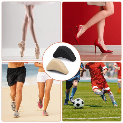 EZ LIVING 4 Pair/8 PCS Soft Shoe Fillers for Women Adjustable Tightener Pads Reusable Insoles for Loose Shoes(Black and Beige)