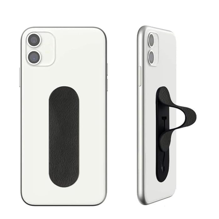 EZ LIVING Telescopic Phone Finger Grip Stand Holder – Adjustable Mobile Phone Grip with Extendable Finger Ring for Secure Hold and Comfortable Viewing