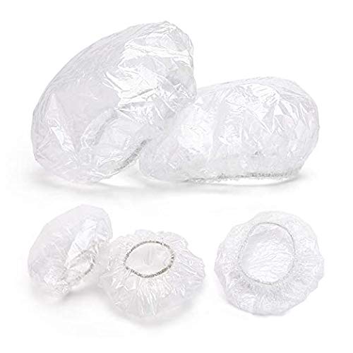 EZ LIVING 100 Pack Clear Ear Protectors Waterproof Ear Covers for Hair Dye, Shower, Bathing,Colouring
