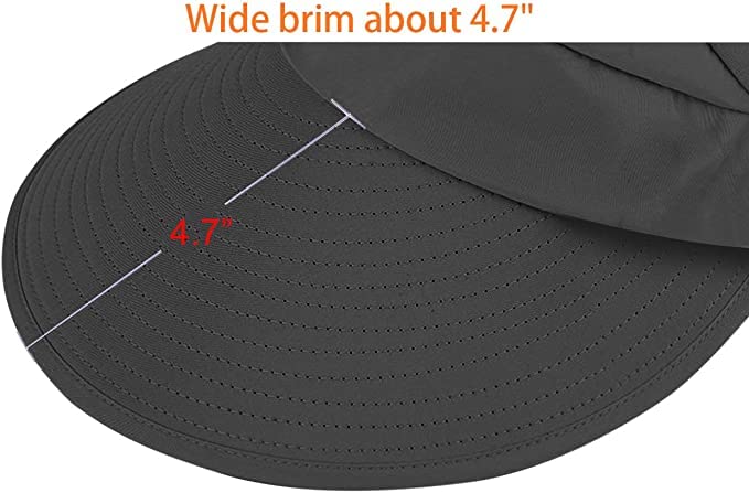 EZ LIVING Sun Visor Hats for Women UV Protection Wide Brim Summer Cap for Girls Hat UV Protection Breathable Casual Beach Hat, Sun Protection Cap for Women (Black).