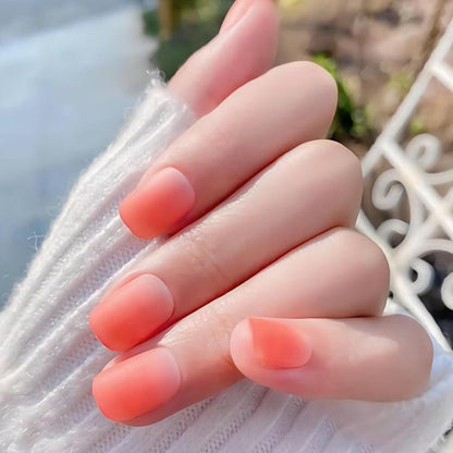 EZ LIVING 24pcs pink Artificial nail press on fake nails Artificial Nail Press On Manicures for Busy Women Perfect Reusable False Nails Kit