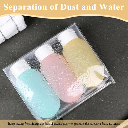 EZ LIVING Travel Bottles for Toiletries 3pcs Set,60ml Travel Toiletry Bottles,Small for Refillable Leakproof Squeeze Containers with Lids Shampoo Lotion BPA-Free