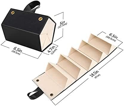 EZ LIVING Sunglasses Organizer 5 Slots Compact Travel Glasses Case Multiple Pairs Eyeglasses Storage Box Hanging and display Eyewear Holder