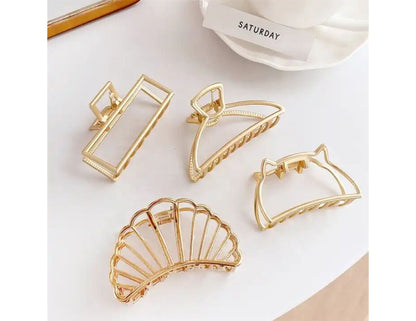 EZ LIVING 2pcs gold color hair clip for claw hair women and girls Gorgeous Ways to Style Your Hair with Gold Hair Claw Clips The Best Hair Claw Clips for Thick and Long Hair