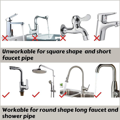 EZ LIVING Stainless Steel Adjusting Multifunctional Over Kitchen Sink Caddy Clamp Faucet Sponge Scrubber Holder Storage Hanging Shelf Draining Bathroom Tap Shampoo Soap Organizer Rack (Pack of 1)