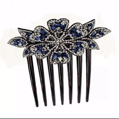 EZ LIVING 1pcs purple floral comb hair clip for women and girls hair pin side comb Stunning Flower Hair Comb Pins for Effortless Elegance Styling with Hair Clips for Women