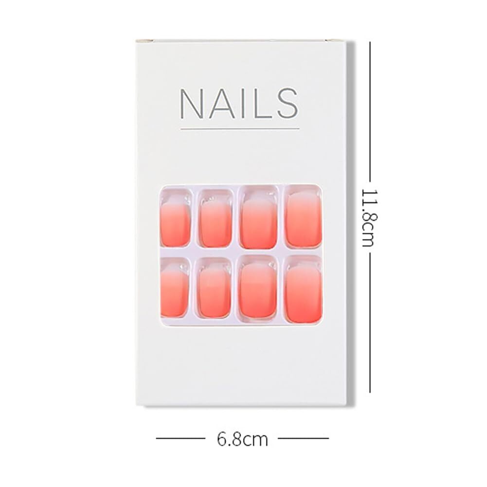 EZ LIVING 24pcs pink Artificial nail press on fake nails Artificial Nail Press On Manicures for Busy Women Perfect Reusable False Nails Kit