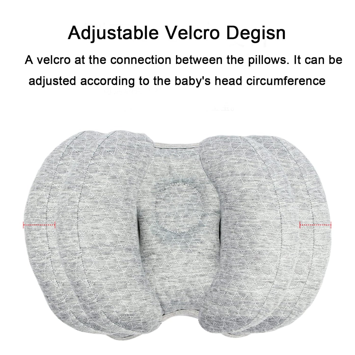 EZ LIVING 2 in 1 Baby Travel Pillow - Banana Shape Adjustable Baby Neck Head Support Car Seat Insert Pillow for Kids,Headrest Pillows for Cars, Gray