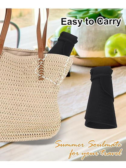 EZ LIVING Sun Hats for Women Wide Brim Visor UV Protection Hat for Beach Summer Packable Hat