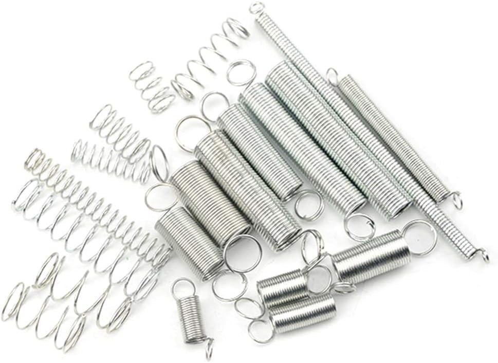 EZ LIVING 200 Piece Spring Assortment Set | Zinc Plated Compression and Extension Springs