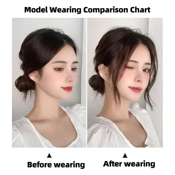 EZ LIVING 2pcs black color hari streak for women fake hair looks like real hair Hair Extension Clips for Women Everything You Need to Know Top Tips for Rocking Clip On Curtain Bangs Extensions