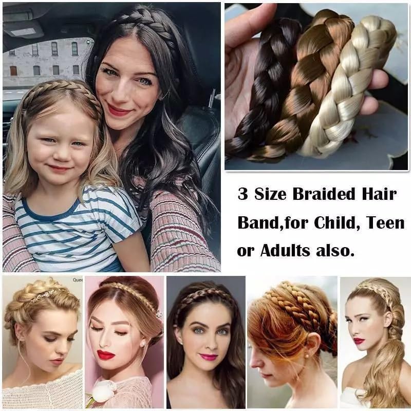 EZLIVING Versatile Hair Plaited Elastic Hairband – Stylish and Durable Accessory for Easy Braiding and Everyday Elegance