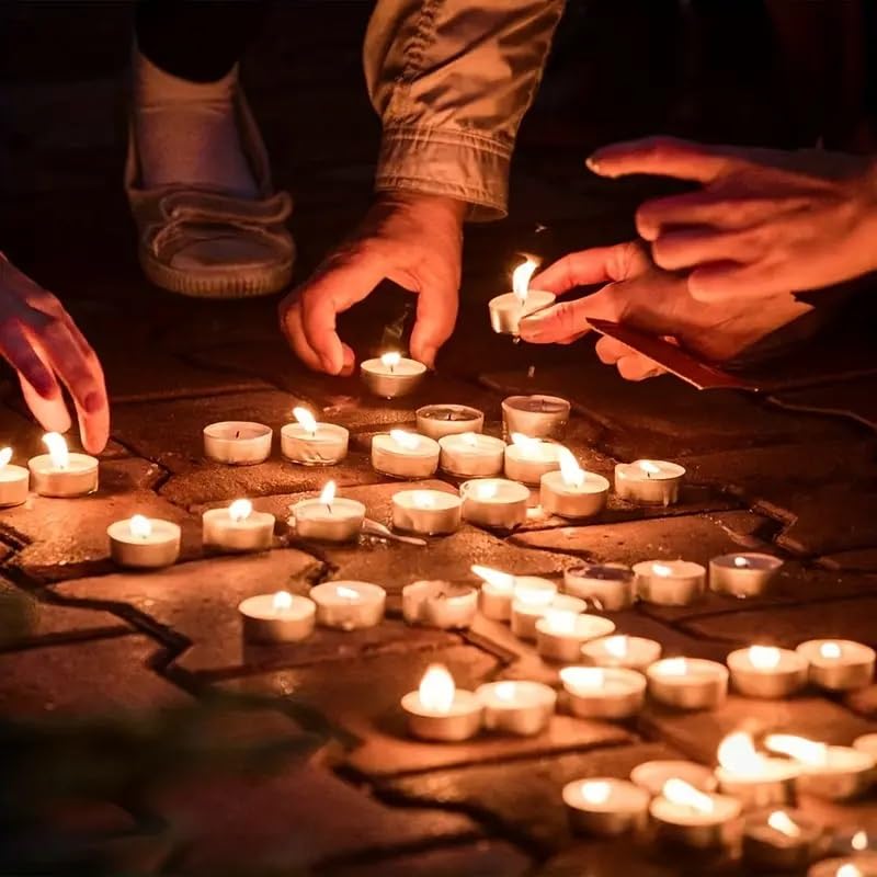 EZLIVING Long-Lasting Scented Tea Light Candles – Smokeless, Dripless, and Elegant for Home Décor, Weddings, and Special Occasions (100PCS)