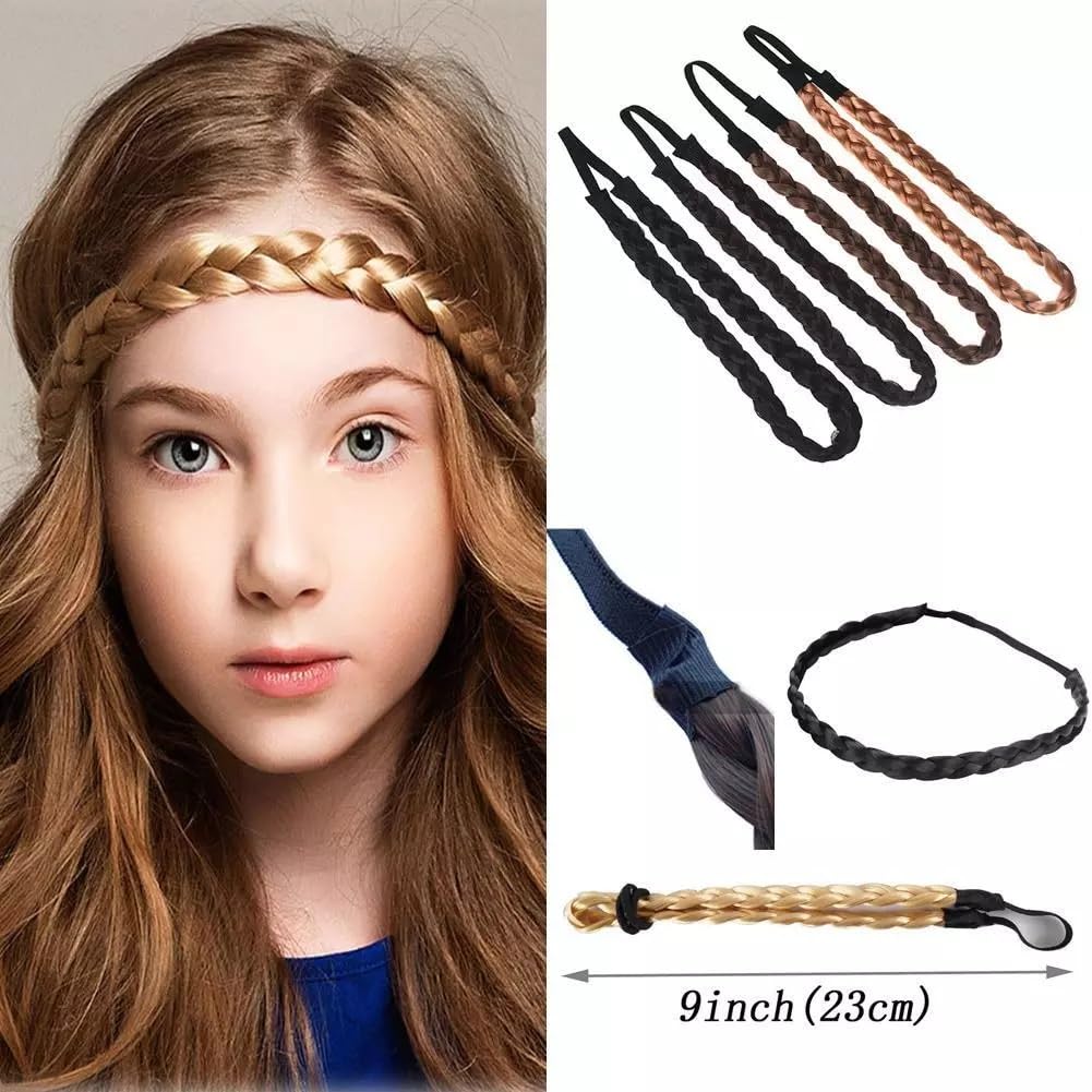 EZLIVING Versatile Hair Plaited Elastic Hairband – Stylish and Durable Accessory for Easy Braiding and Everyday Elegance