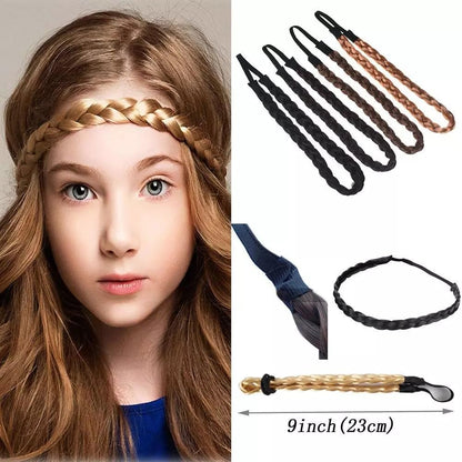 EZLIVING Versatile Hair Plaited Elastic Hairband – Stylish and Durable Accessory for Easy Braiding and Everyday Elegance