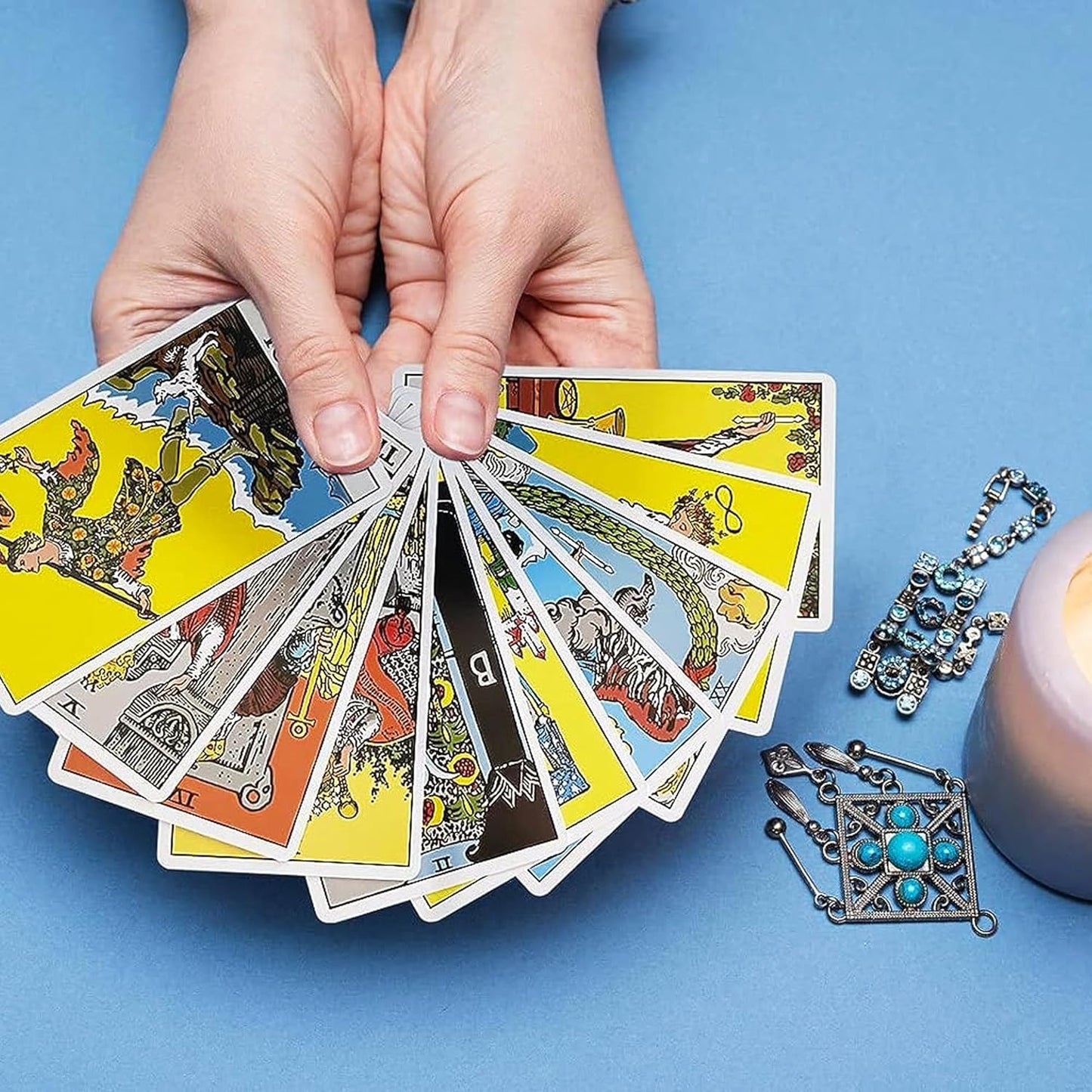 EZ LIVING Tarot Cards Original Deck for Fortune Telling with Guide Book, Rider Waite Tarot Deck for Beginners,Traditional Tarot Cards, Publish Year 1951