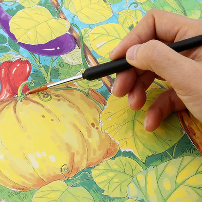 EZ LIVING 11PCS Miniature Paint Brushes, Detail Fine Tip Paint Brushes Set with Ergonomic Handle - Suitable for Acrylic Painting, Oil, Face, Nail, Scale Model Painting