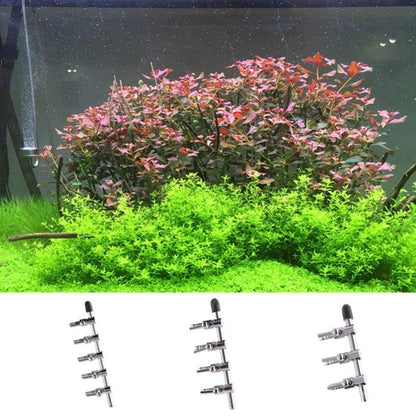 EZ LIVING Stainless Steel Air Flow Control Valves Aquarium Tube Splitter Inlet Water Fish Pumps (5Way)