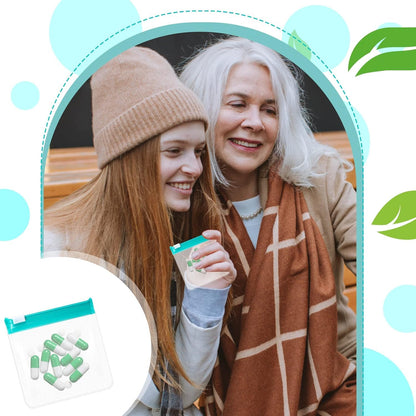 EZ LIVING 12 Pieces Pill Pouch Reusable Pill Pouch Bags Pill Bags Small Portable Pill Baggies Storage Pouches with Slide Lock Travel Plastic Pill Bags with Slide Lock for Pills Small Items