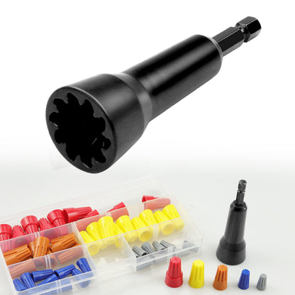 EZ LIVING Wire Twisting Spinner,Spin-Twist Wire Connector Socket,Wire twist tool with 1/4" Chuck(Black)