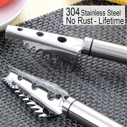 EZ LIVING 2PCS Fish Scale Remover Scraper Cleaning Tools Skin Remover Stainless Steel Sawtooth Brush Machine for Kitchen Scaler Cutting Knife