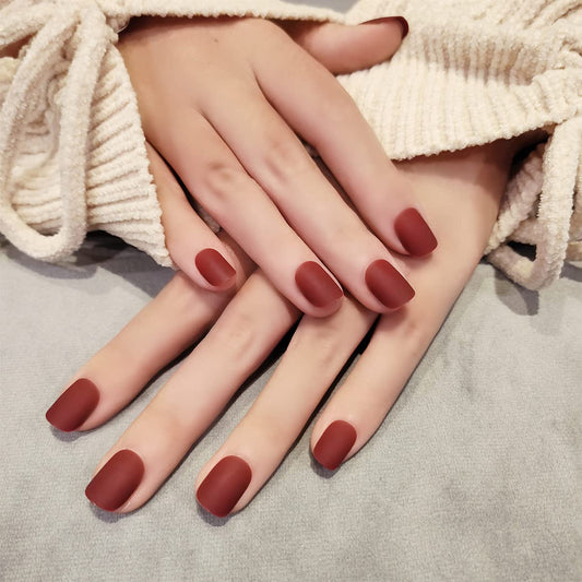 EZ LIVING Press On Nails Short Press On Manicure 24 Pcs Artificial Nail Jelly Glue on False Nails for Women Girls