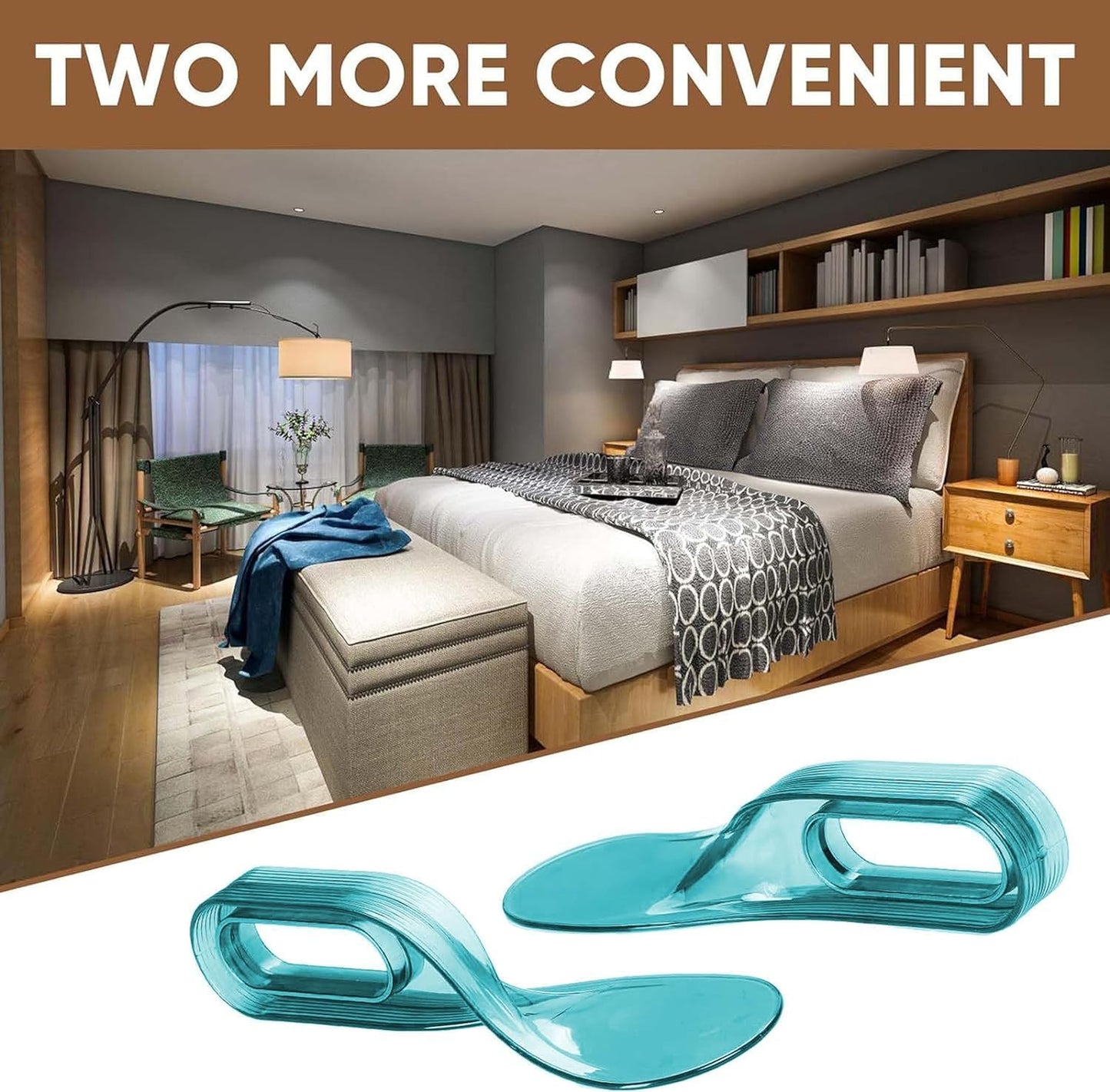EZ LIVING 2 in 1 Mattress Lifter Stand & New Bed sheet Tucker Tool (Pack of 2) Durable and Efficient/Ergonomic Handle/Relieves Back Pain/Easy Bed Making Tool Can Tuck Sheets/Holds Mattress Wedge Elevator