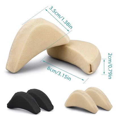EZ LIVING 4 Pair/8 PCS Soft Shoe Fillers for Women Adjustable Tightener Pads Reusable Insoles for Loose Shoes(Black and Beige)