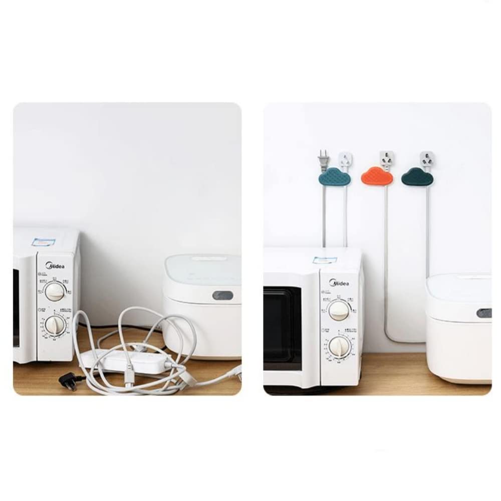 EZ LIVING Wire Holder Wire Organizer Plug Holder Cable Organizer Electrical Cord Management Cloud Shape Finisher Wire Clamp Wire Holder Clips for Wall (4)