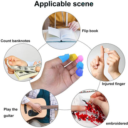 EZ LIVING 10pcs Guitar Silicone Finger Protector Color Fingertip Protection Covers Caps for Stringed Instruments, Sewing and Embroidery (Random Color)