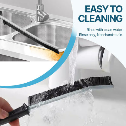 EZ LIVING 3Pcs Gap Cleaning Brush with Long Handle - Hard Bristle Crevice Cleaner for Home & Kitchen, Wash Basin, Sink, Sliding Window, Stove, Toilet Seat, Gas - Small Scrub Brush for Deep Cleaning