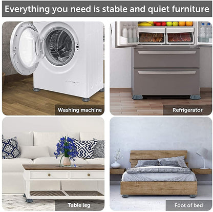 EZ LIVING Anti Vibration Pads for Washing Machine Feet Pads Shock Absorber Noise Cancelling Washer Support, Anti Vibration Heightening Smart (AM- Round Pad)